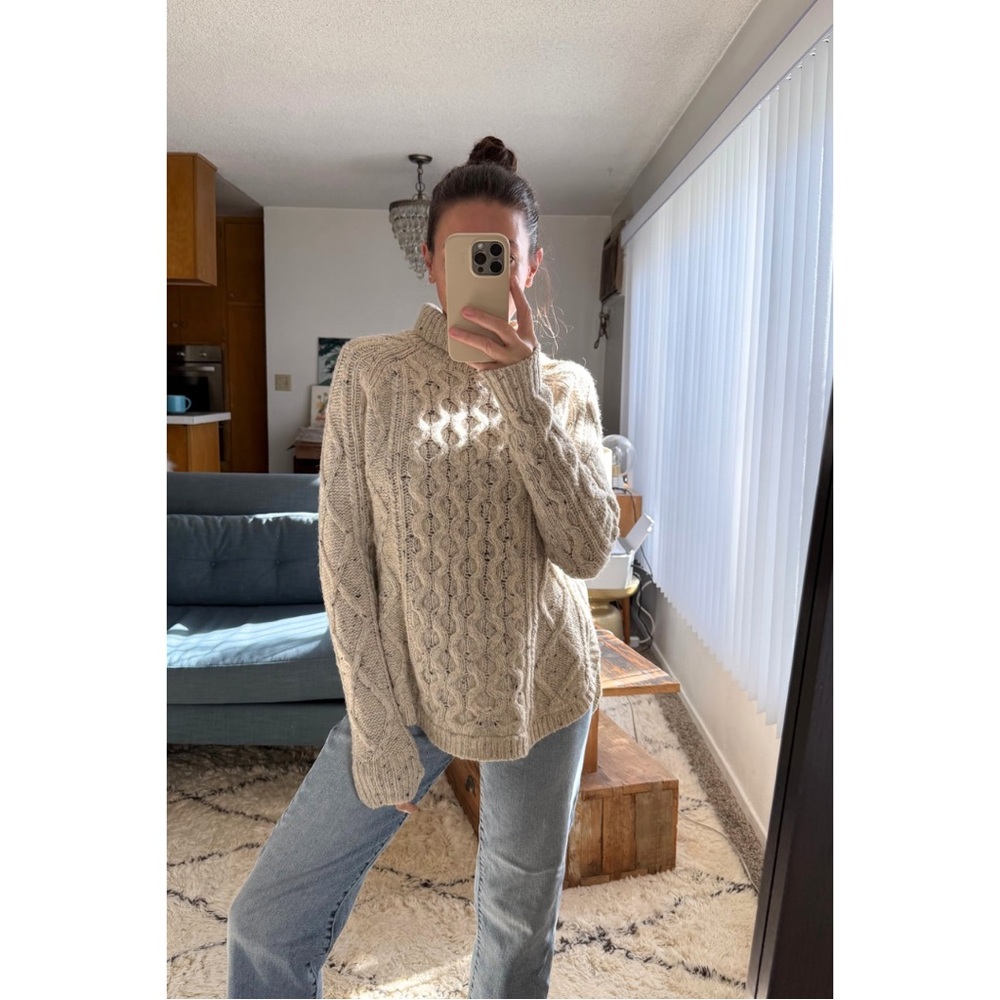 Madewell Cable Knit Turtleneck Sweater S